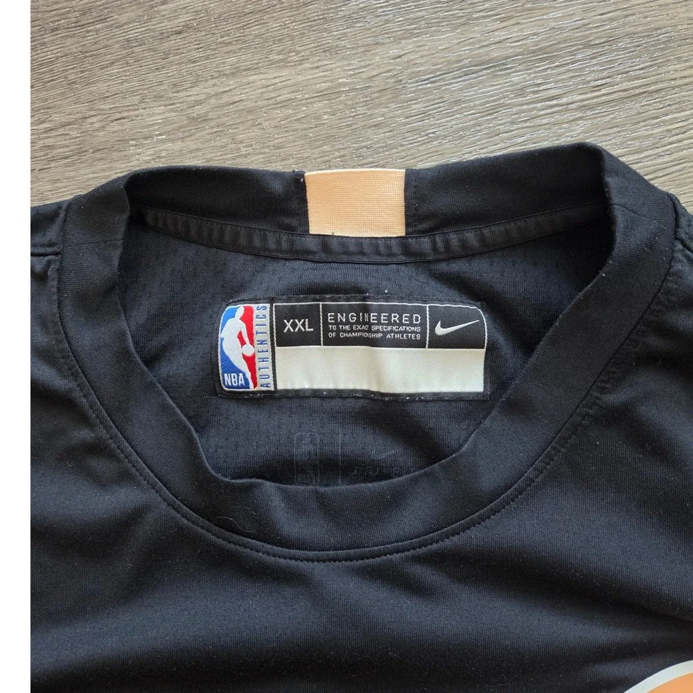 Nike Atlanta Hawks Shooting Shirt Mens XXL Black Peach NBA Authentic